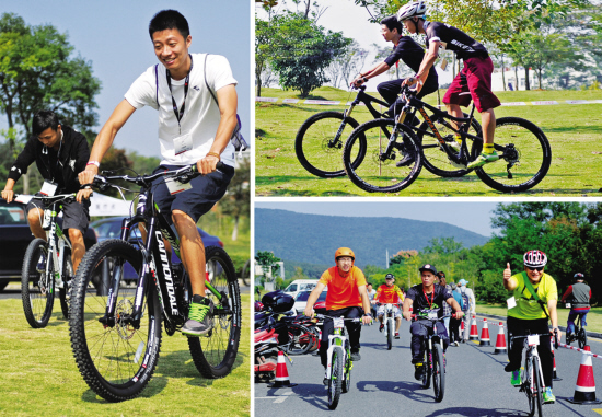 亚洲自行车展“体验日”活动在钟山运动公园举行