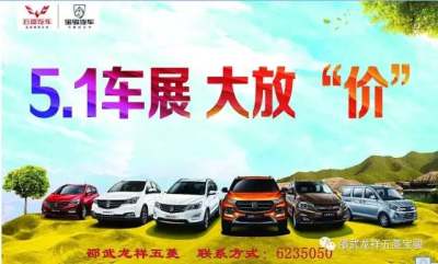邵武財(cái)富廣場(chǎng)五一車展，寶駿五菱大放“價(jià)”！