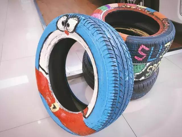 儿童彩绘轮胎DIY