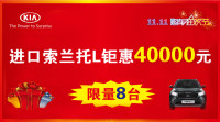武漢十一月車展 進(jìn)口起亞鉅惠來襲