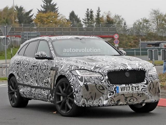 性能气息十足 捷豹F-PACE SVR最新谍照