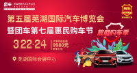 2019第五屆蕪湖國際汽車博覽會暨團車第七屆惠民購車節(jié)